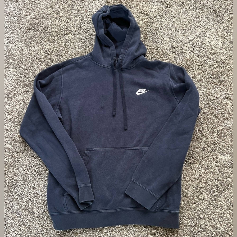 Nike mens hoodie size medium; navy